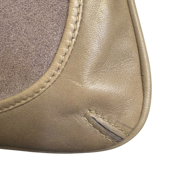 Asprey London grey taupe suede and leather mini bag - Picture 2 of 11